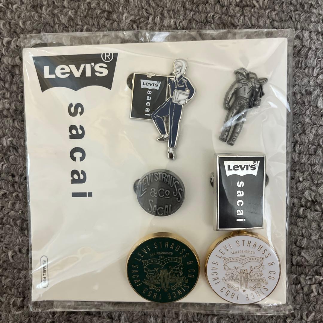 Sacai x Levis 青山店限定ピンズ　シルバー