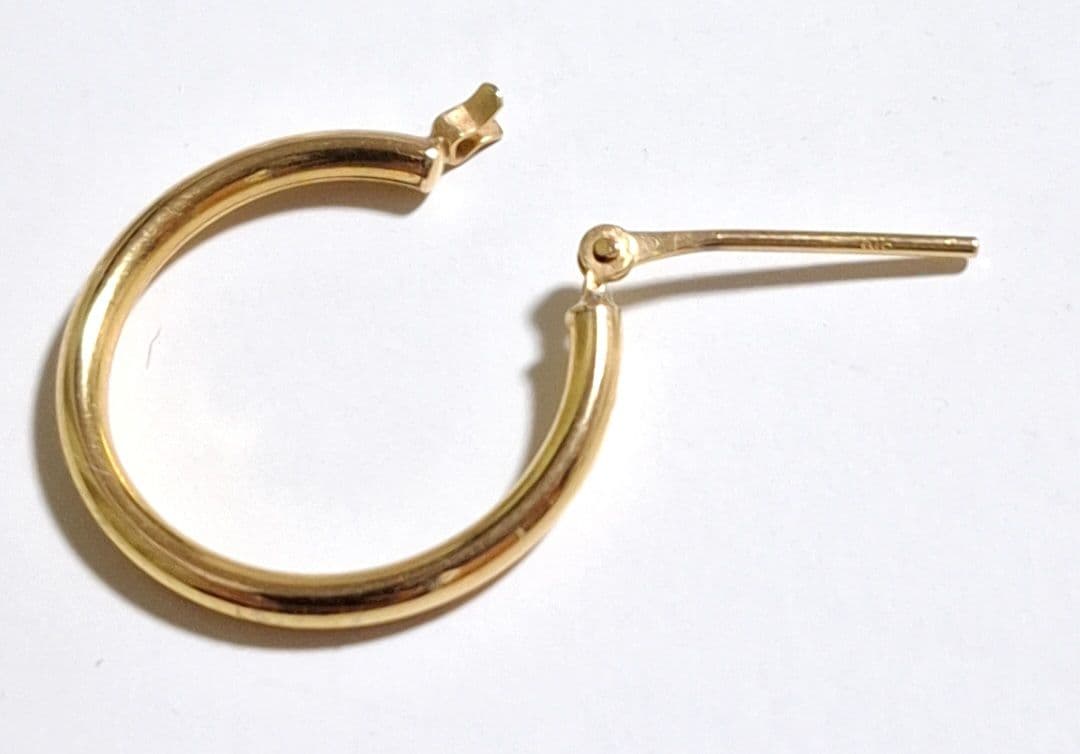イタリアンジュエリー k18 フープピアス 片耳用