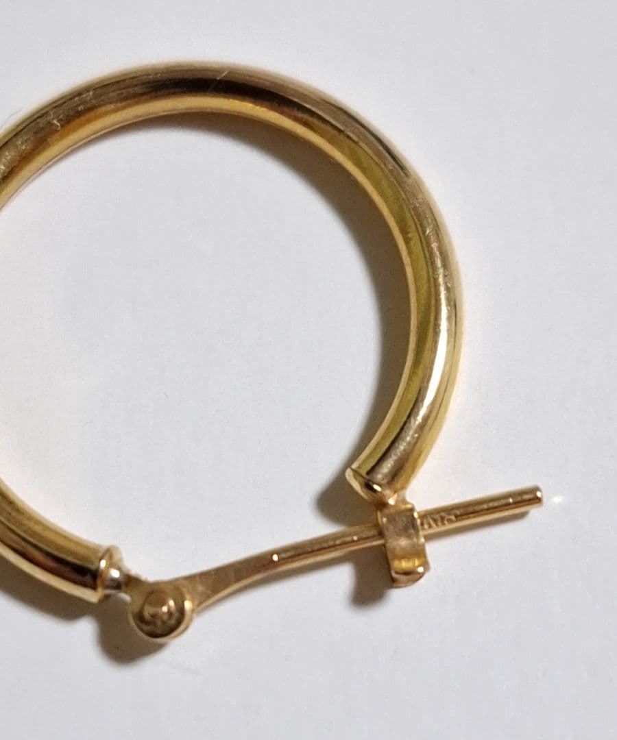 イタリアンジュエリー k18 フープピアス 片耳用