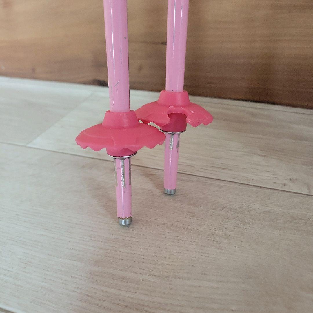 KAZAMA カザマ スキー 4点セット 106cm キッズ用 ジュニア ピンク