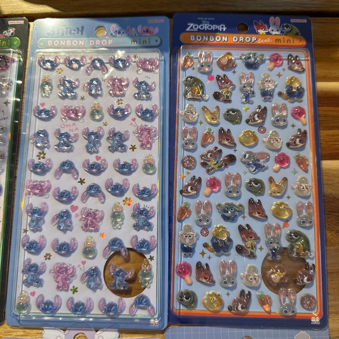 9*S様 ボンボンドロップシール　正規品　ズートピアスティッチSNOOPYハシビ