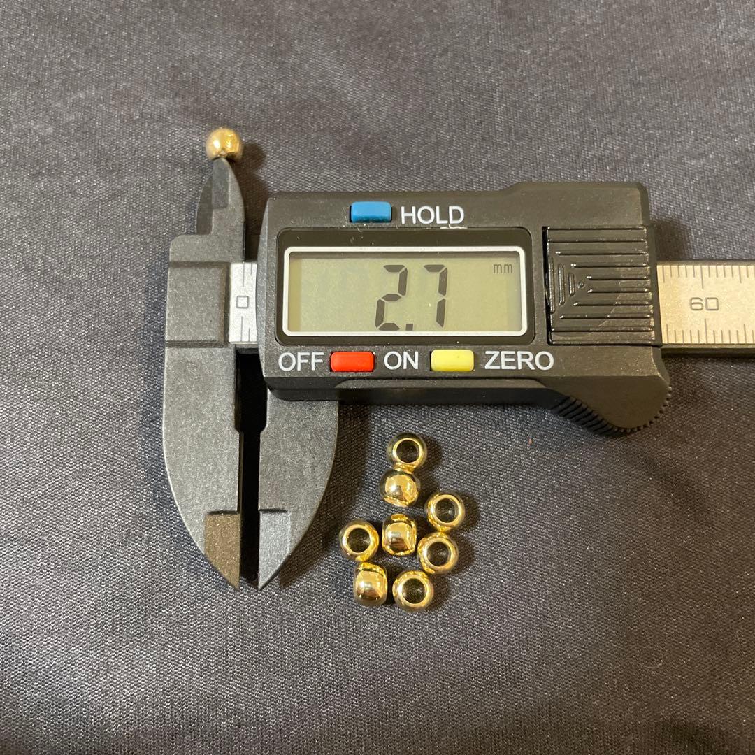 K18製無垢ビーズ　18金 ゴールドビーズ 金無垢ビーズ