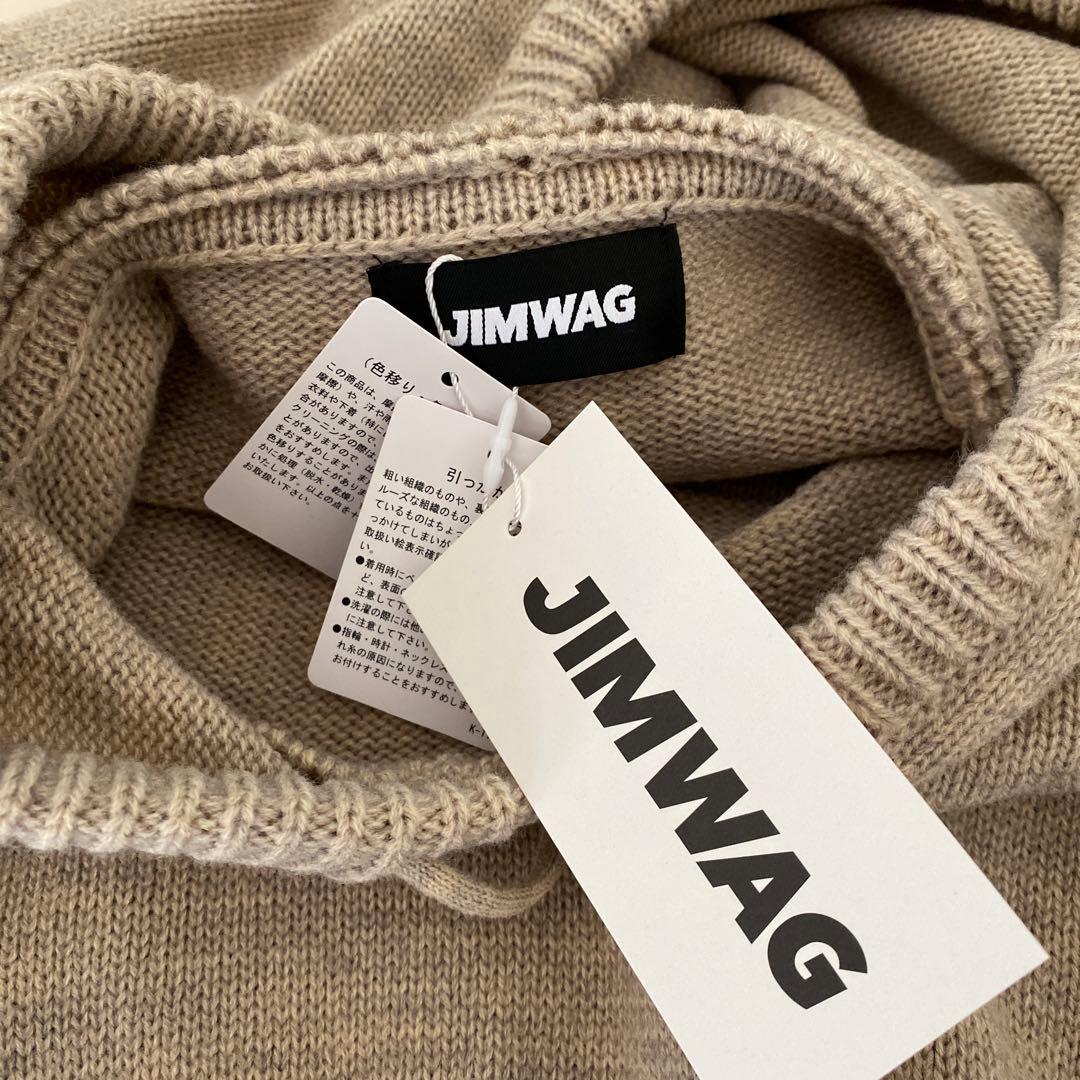 JIMWAG LOGO Hoodie knit フーディ ニット オートミール