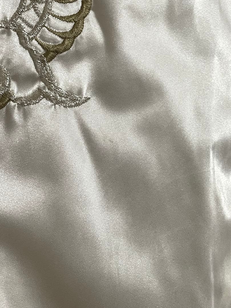 星姫 HOSHIHIME ドラゴン 刺繍スカジャン ボルドー/ホワイト