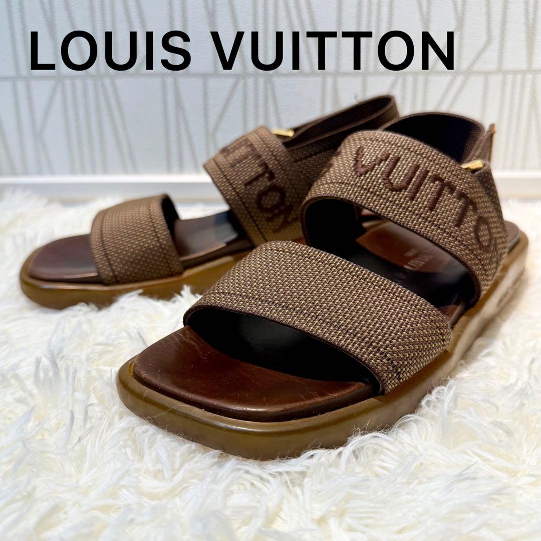 LOUIS VUITTON ルイ ヴィトン ビッグロゴ サンダル ベルト調節