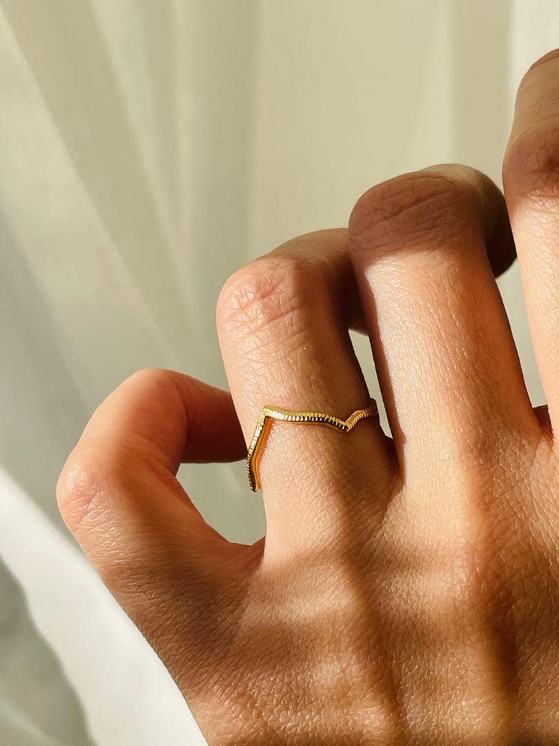 GICLAT / 大波 RING リング#13 K18YG　G15R3Y