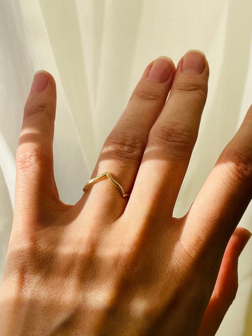 GICLAT / 大波 RING リング#13 K18YG　G15R3Y