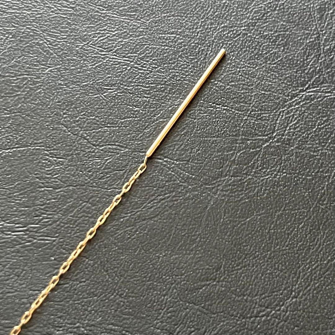 hirotaka ヒロタカ アコヤパール チェーンピアス 片耳用 K10