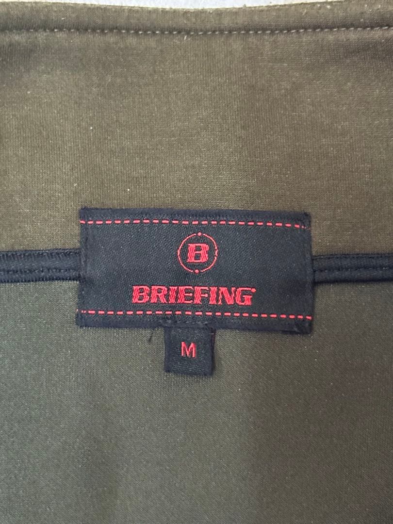 ブリーフィングMENS WARM 3D LOGO HALF ZIP オリーブM