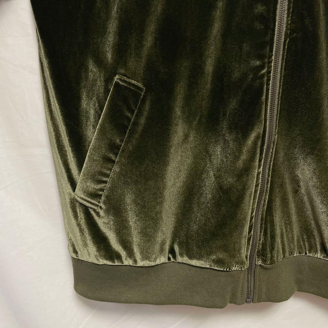 【CAMBIOカンビオ】ベロアスカジャン 虎 タイガー 刺繍 オリーブ S