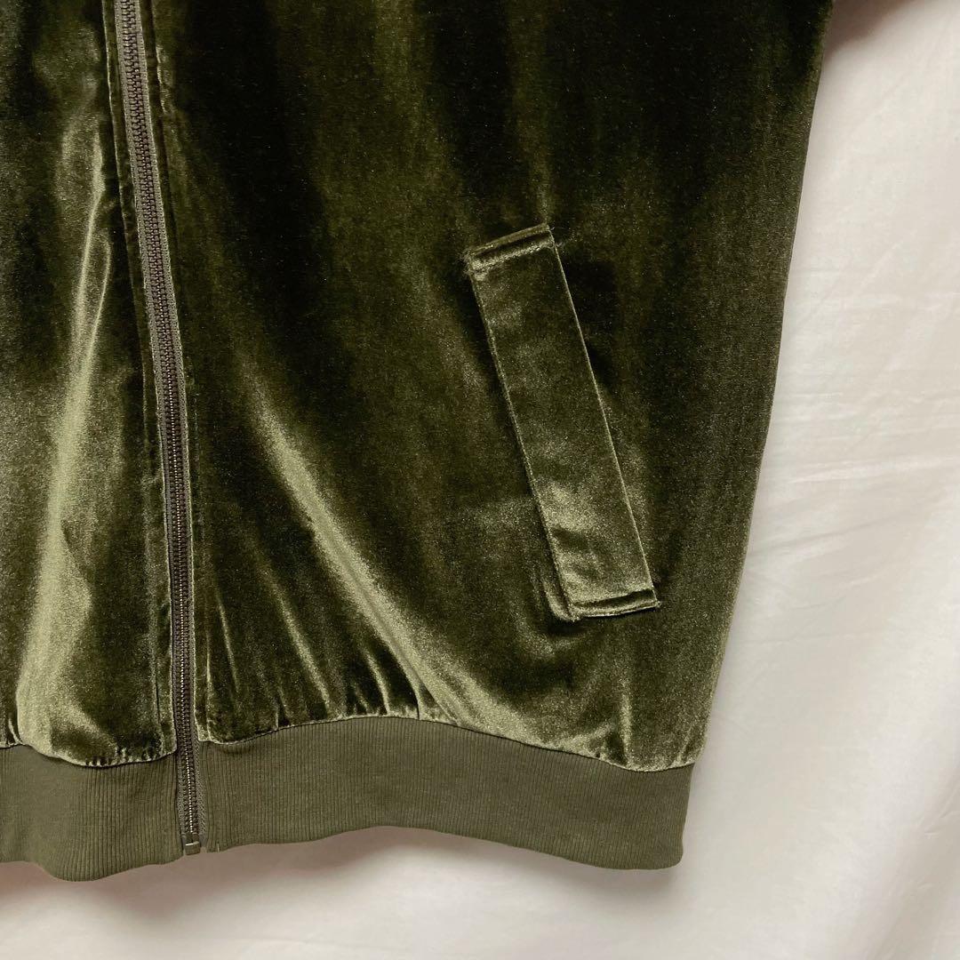 【CAMBIOカンビオ】ベロアスカジャン 虎 タイガー 刺繍 オリーブ S