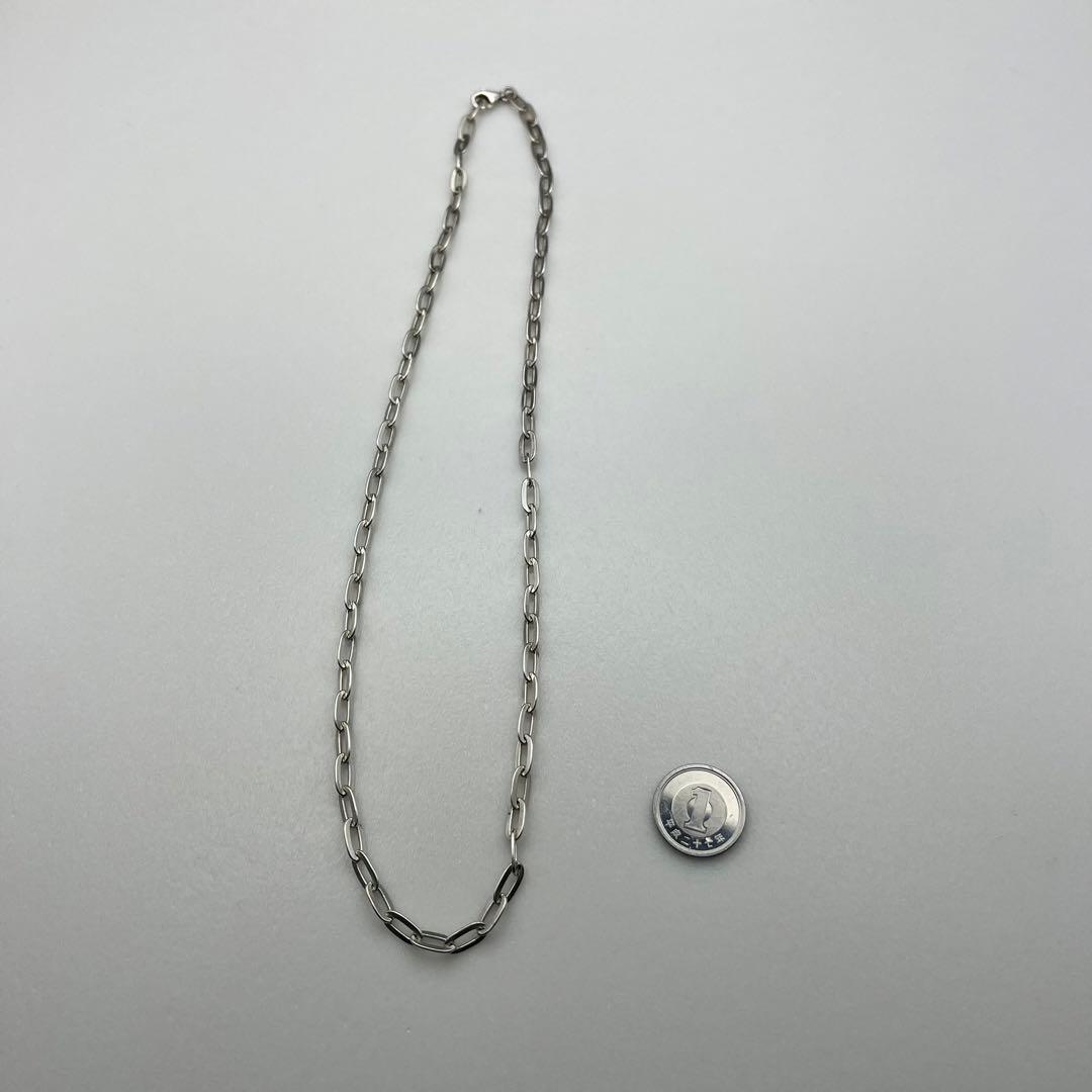 シルバー925 ネックレス 長小豆 平小豆 ロング小豆 50cm