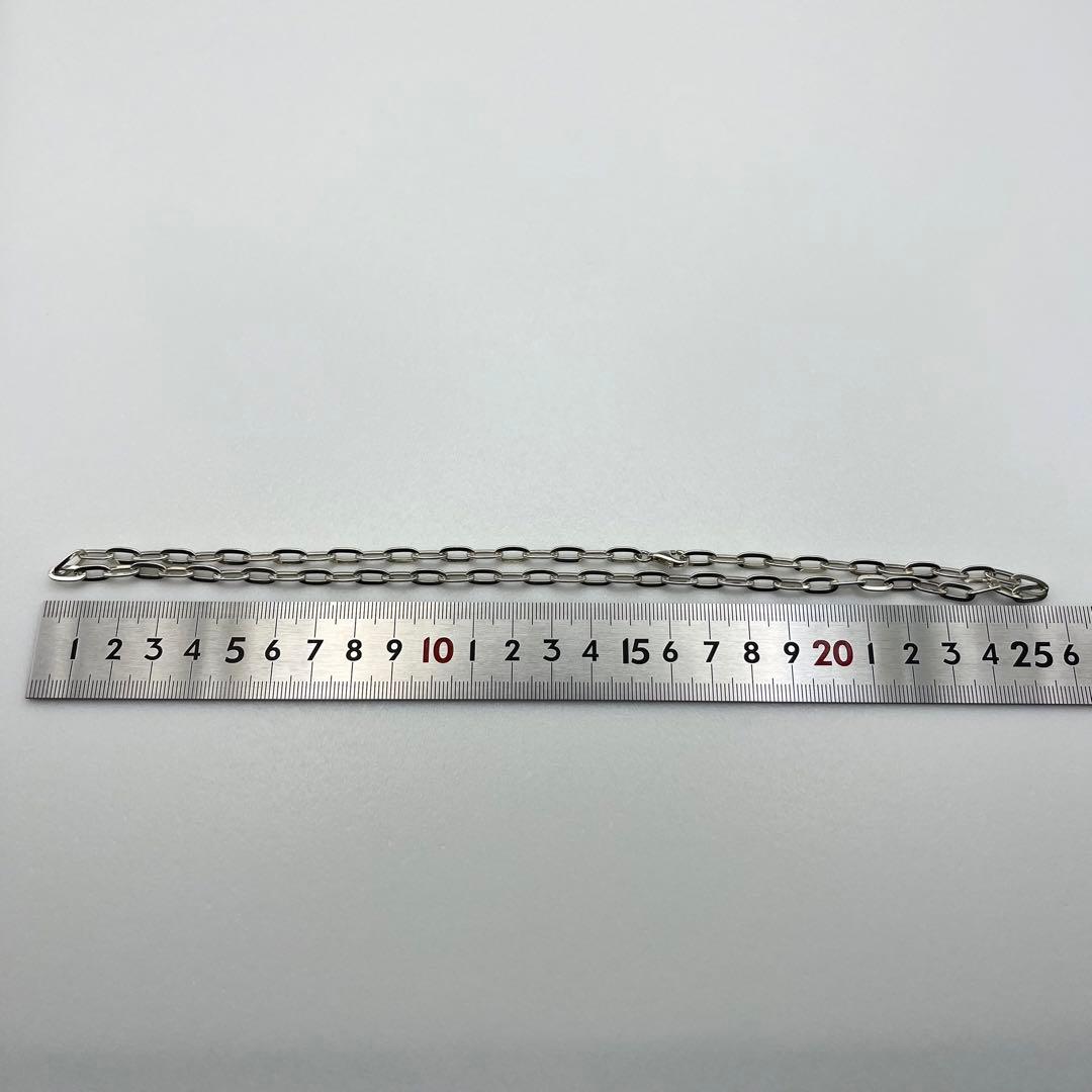 シルバー925 ネックレス 長小豆 平小豆 ロング小豆 50cm