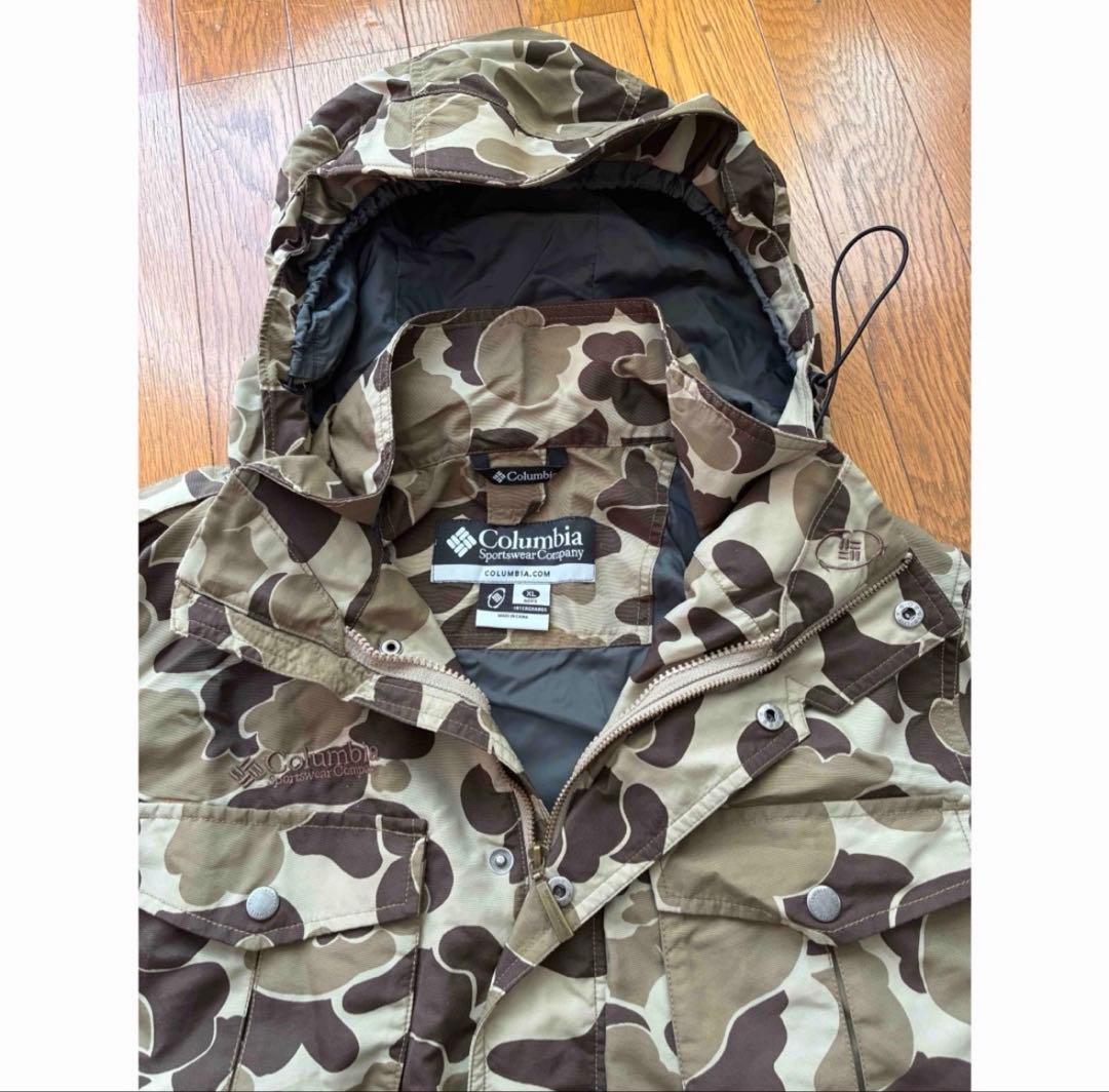 Columbia 迷彩 マウンテンパーカー　ダックカモ　XL