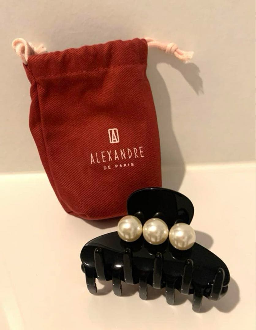 p-p@　アレクサンドルドゥパリ　パール付き　ヘアクリップ