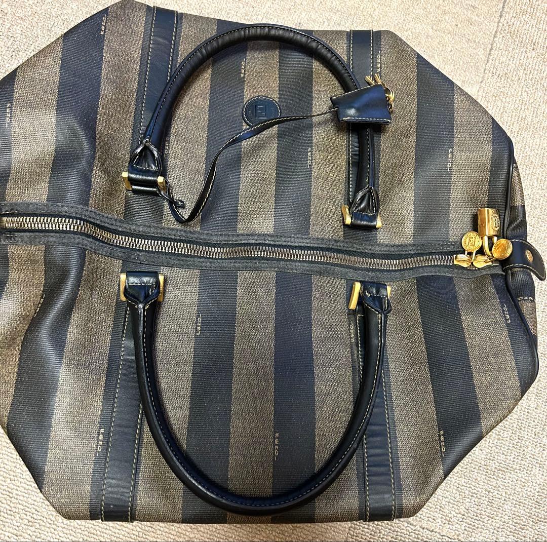 FENDI フェンディ ペカン柄 ミニ ボストンバッグ ハンドバッグ 鍵付