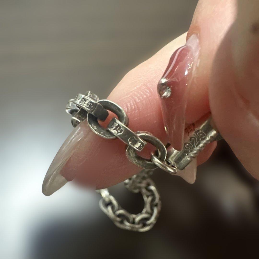 終末限定クロムハーツ　ペーパーチェーン シルバーブレスレット 7.5インチ