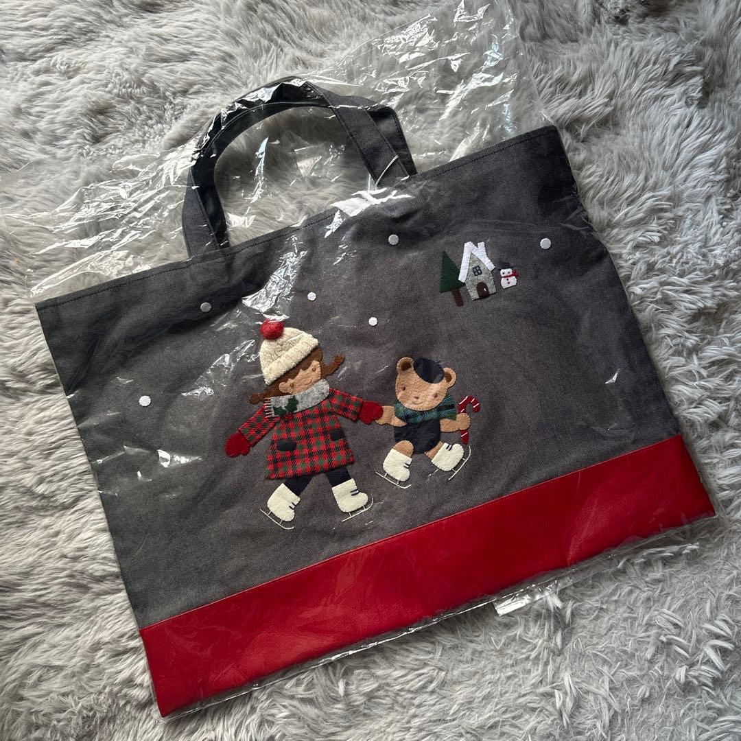ファミリア　デニムバッグ　クリスマス　新品　familiar トートバッグ