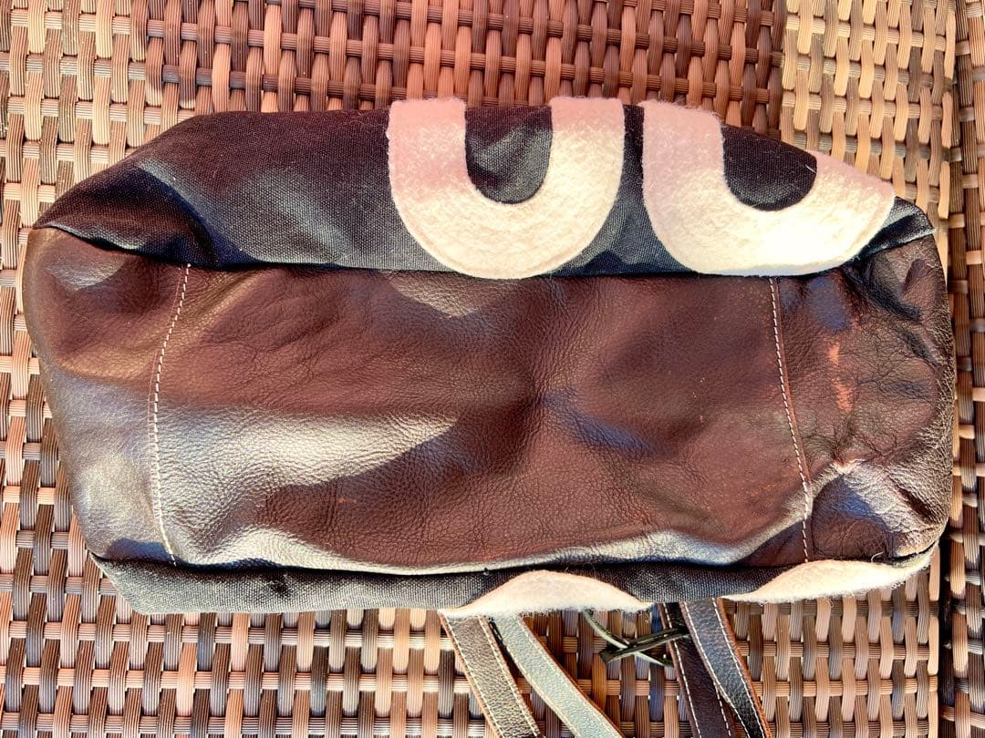 美品⭐︎競走馬使用済　競馬　ゼッケンバッグ　本革　名馬のヘア付き　社台SS 購入品