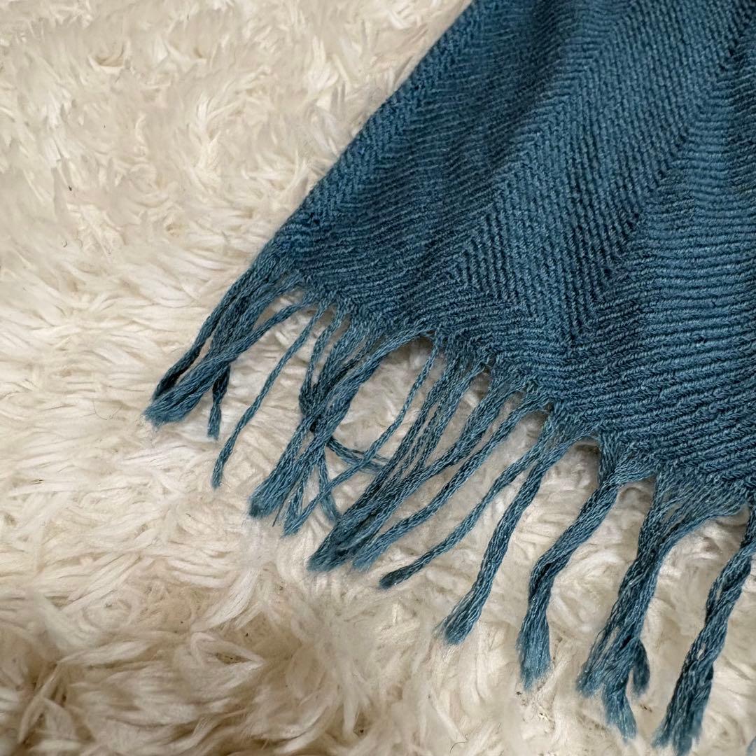 【最高級/極美品】HERMES エルメス カシミヤシルク 大判ストール　ブルー