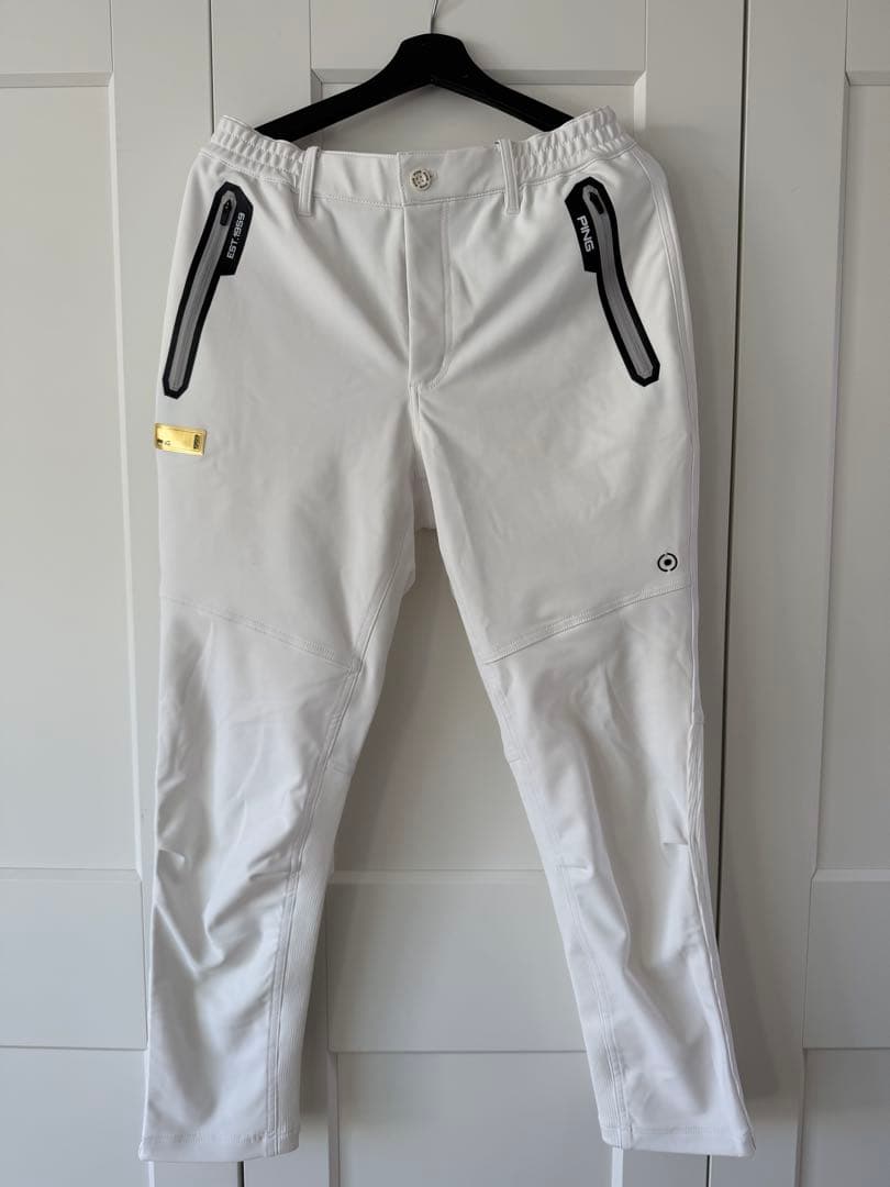 PING ゴルフ メンズパンツ クロスムービング ホワイト Lサイズ