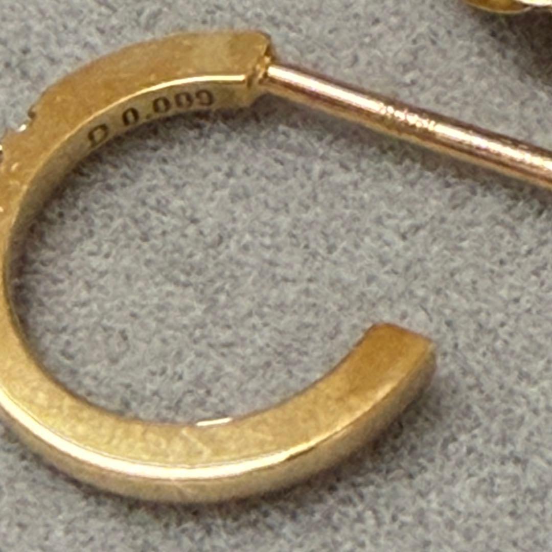 AHKAH プチトロワ ピアス 片耳のみ K18 YG