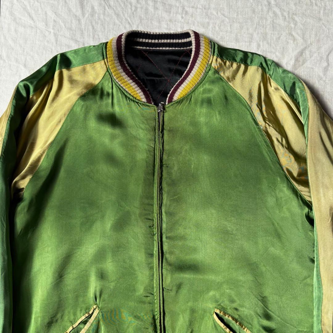 unknown キルティング スーベニアジャケット 龍 ドラゴン スカジャン 黒