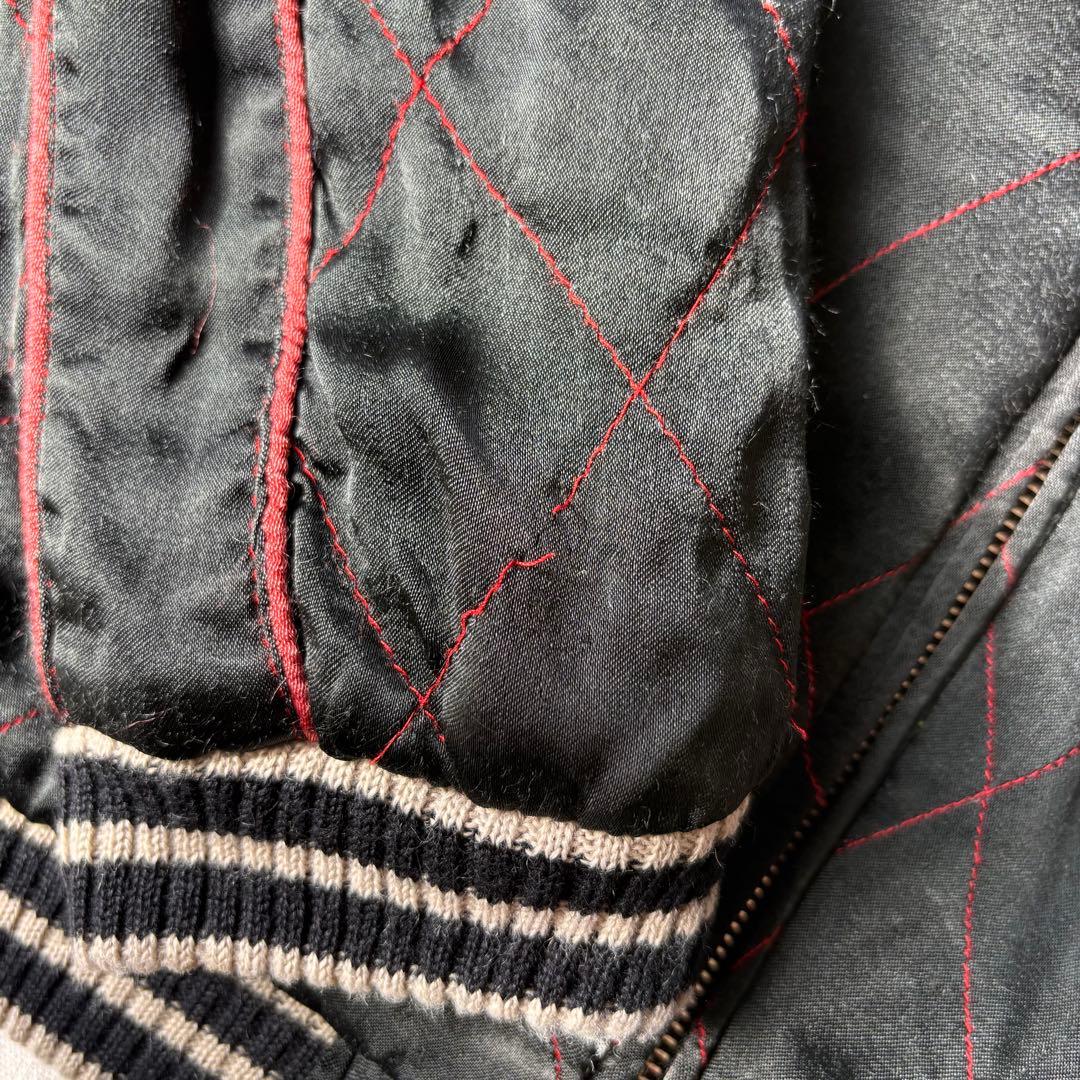 unknown キルティング スーベニアジャケット 龍 ドラゴン スカジャン 黒