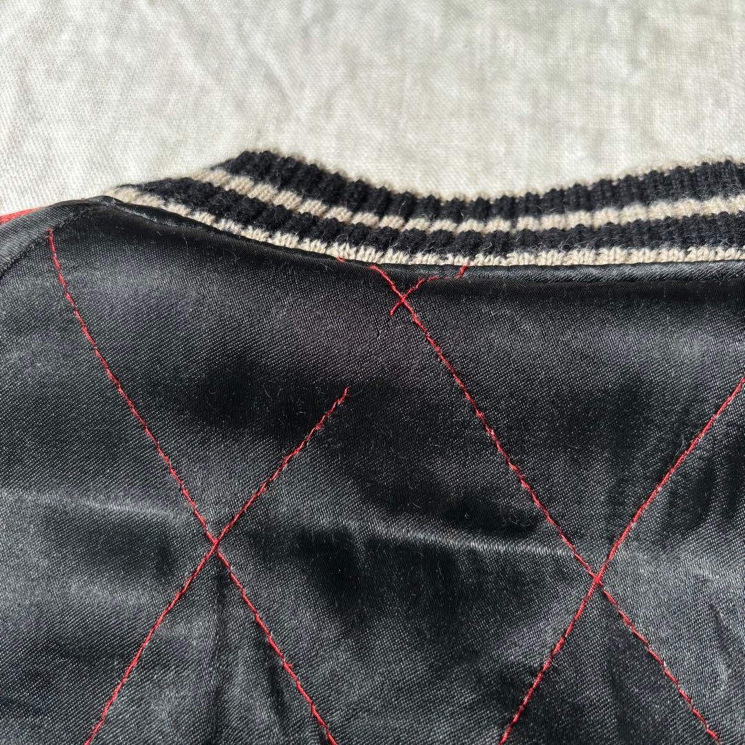 unknown キルティング スーベニアジャケット 龍 ドラゴン スカジャン 黒