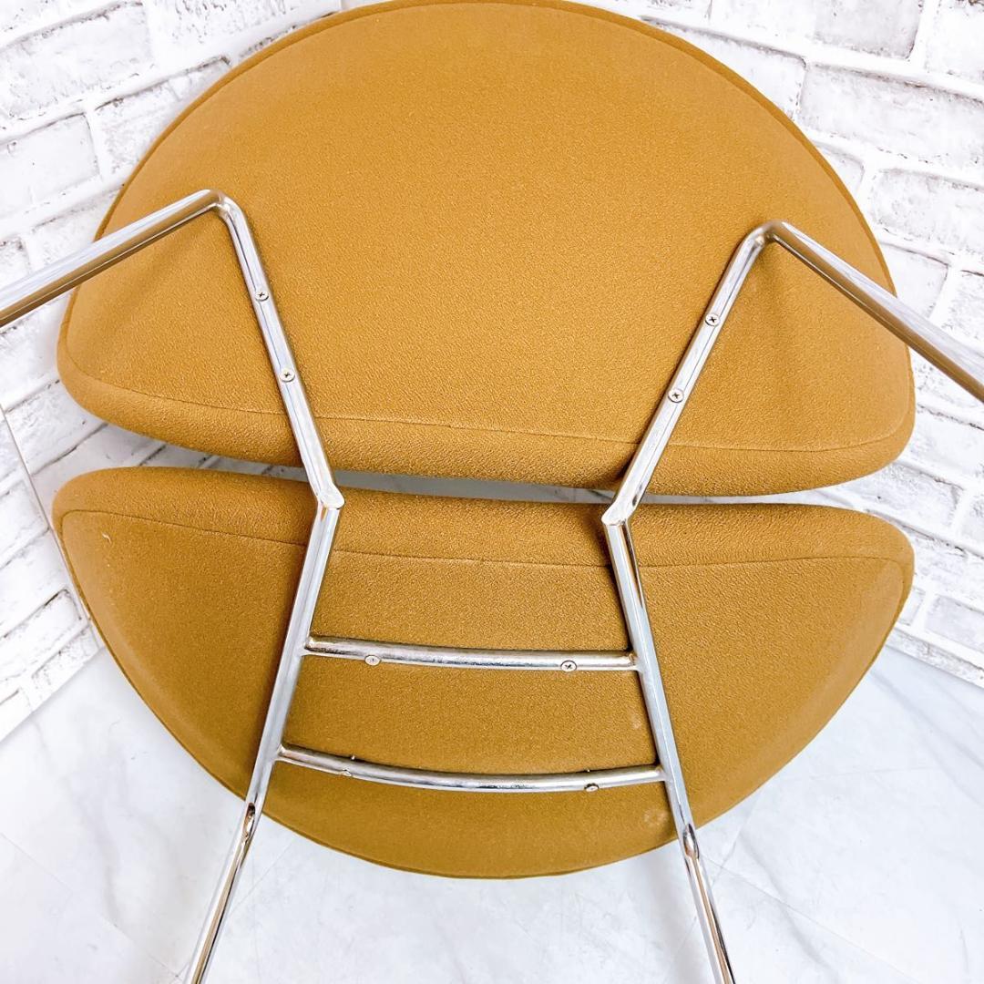 【おしゃれ】オレンジスライスチェア　ピエール・ポーリン　ブラウン　洗浄済み★