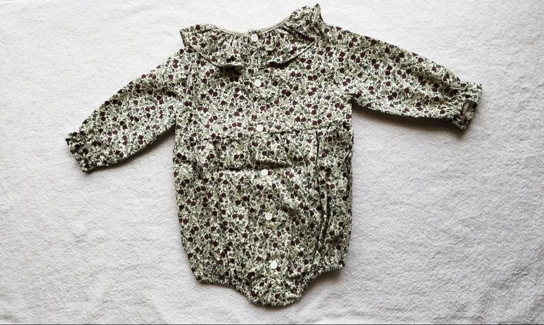 LOIRparis NINE Fleurs bordeaux ロンパース１８M