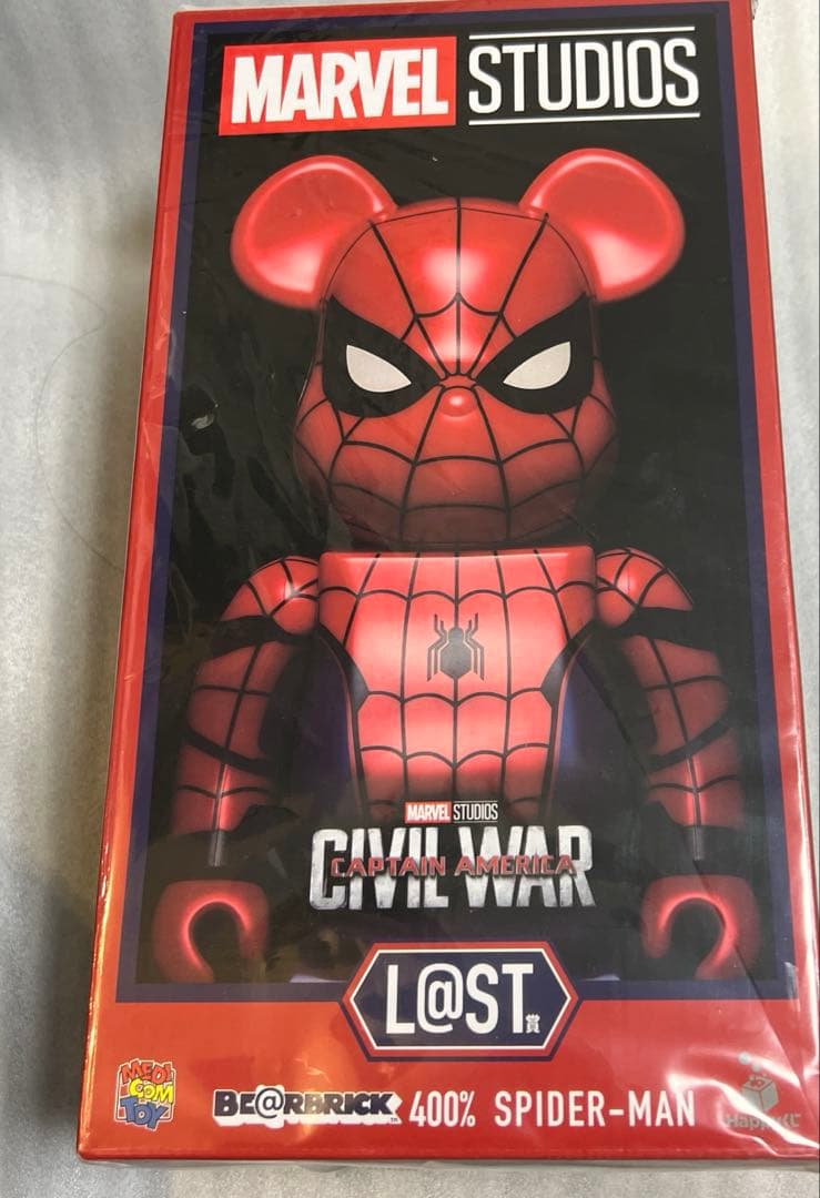 新品未開封BE@RBRICK ラストワン400% スパイダーマン　マーベル　くじ