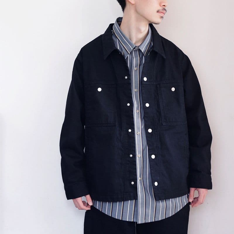 トップス comfortable reason BLACK DENIM JACKET