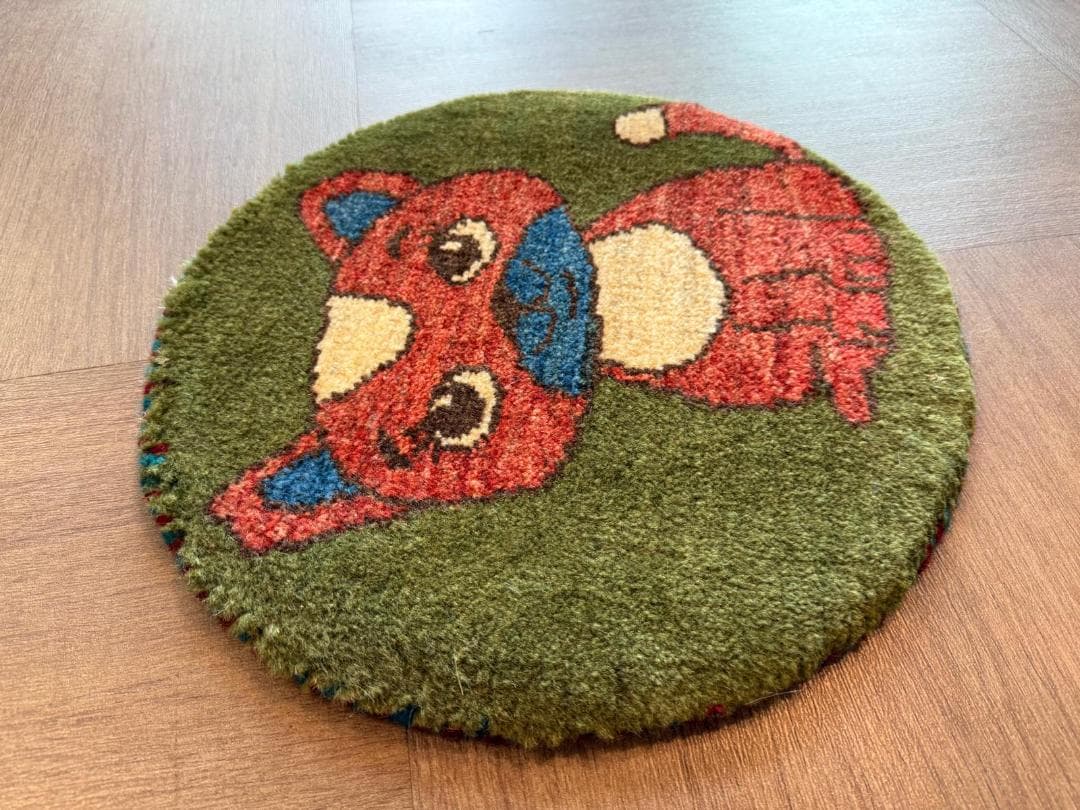 ペルシャギャッベ (ギャベ) チェアマット 40cm丸 ギャッベ ラグ