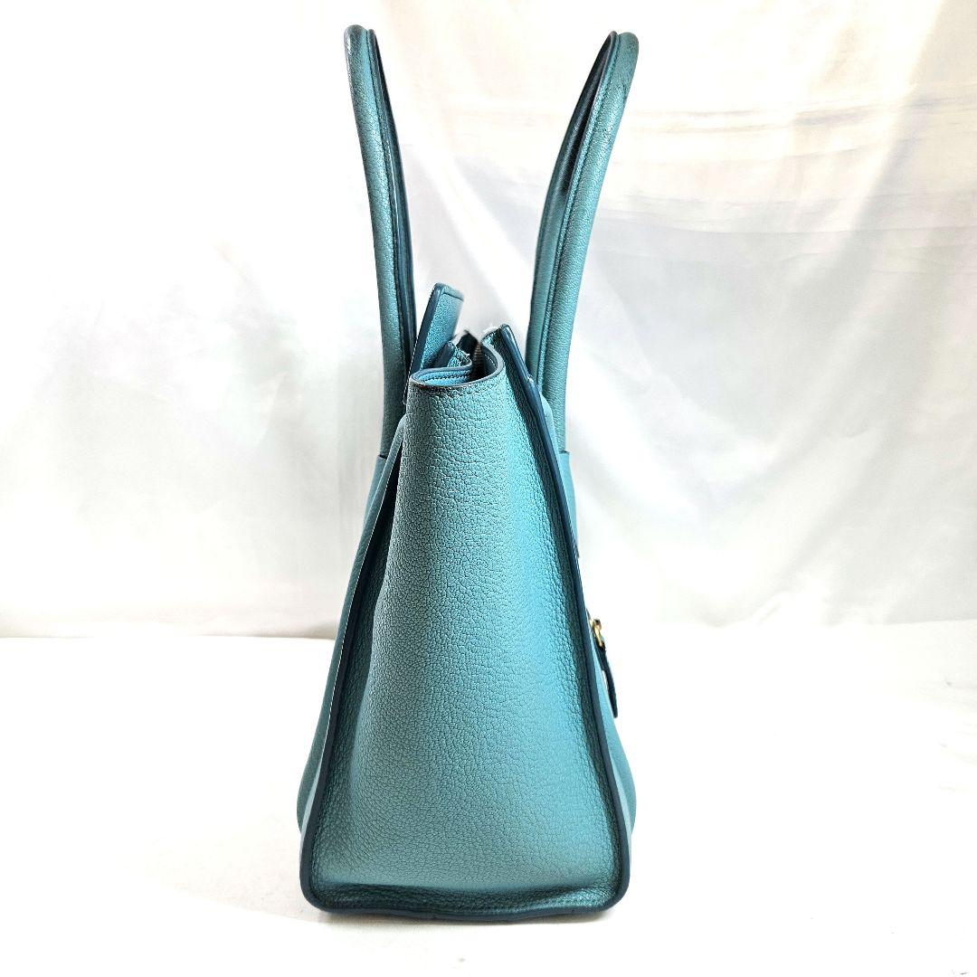 CELINE セリーヌ ラゲージ マイクロショッパー ハンドバッグ グリーン