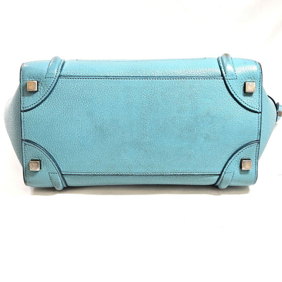 CELINE セリーヌ ラゲージ マイクロショッパー ハンドバッグ グリーン