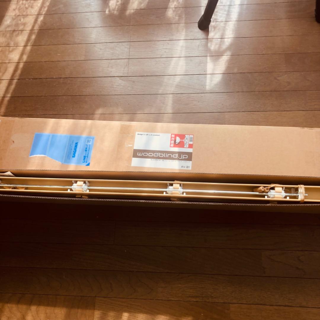３月１２日まで特価!ウッドブラインド ナチュラル未使用幅120cｍ高さ114ｃｍ