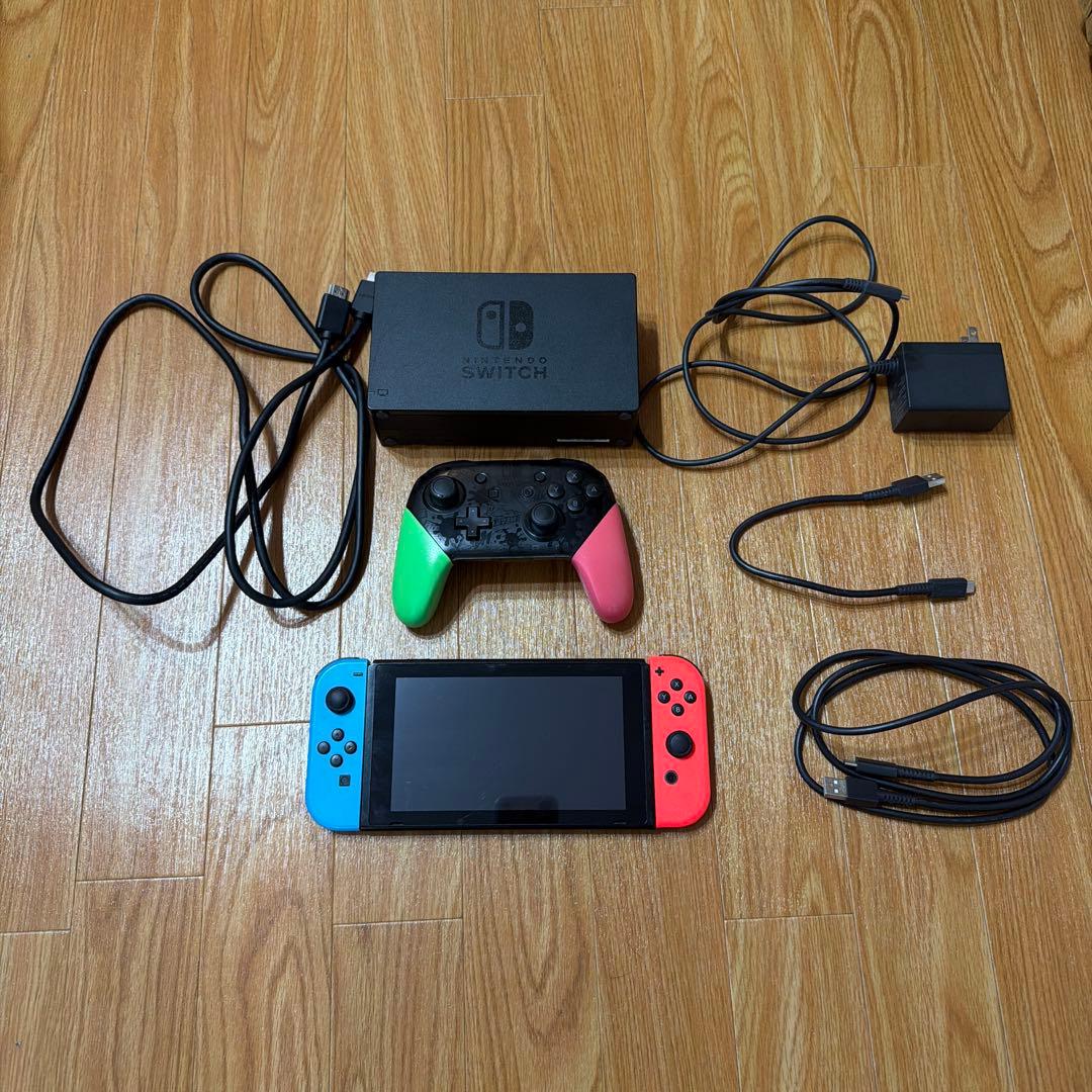 t*t様 Nintendo Switch 本体 バッテリー強化版 純正プロコン付