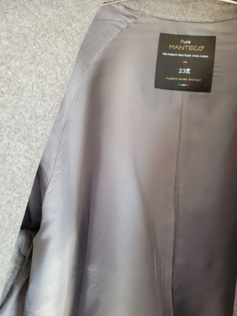 品切れ　23区 MANTECOPure チェスターコート　アウター　M　グレー
