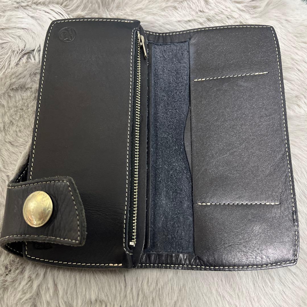 E-3☆レザー 長財布 黒