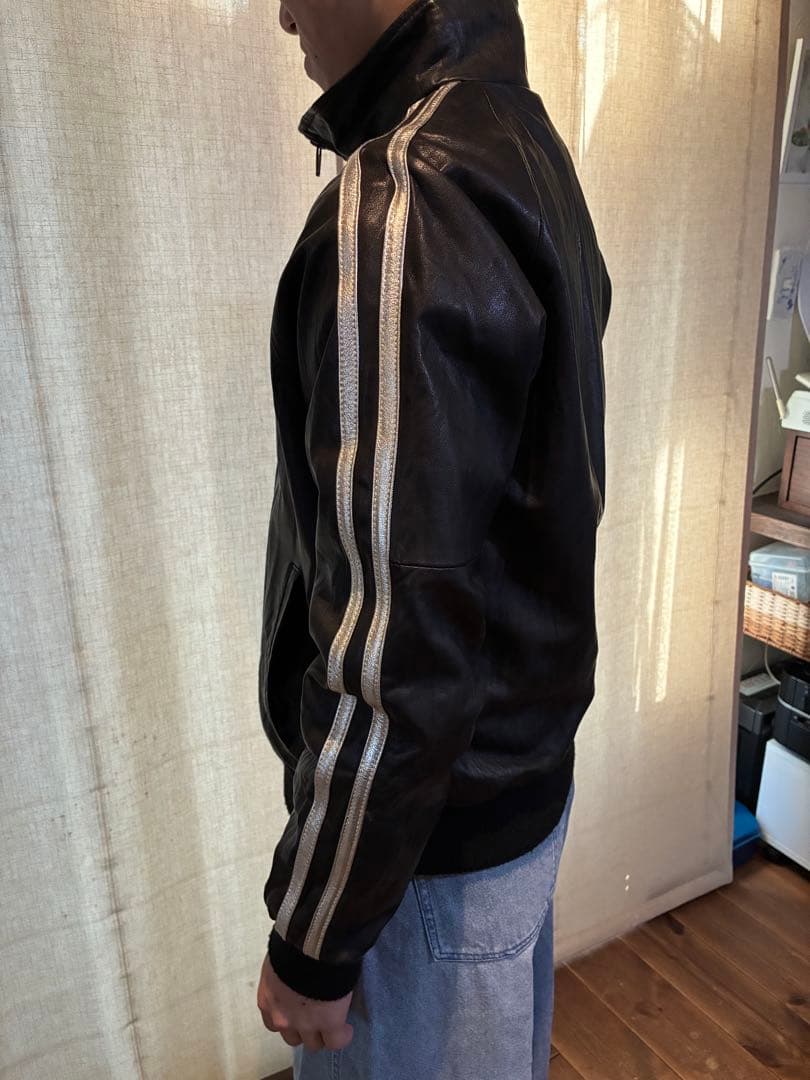 Schott レザー　羊革　トラックジャケット S