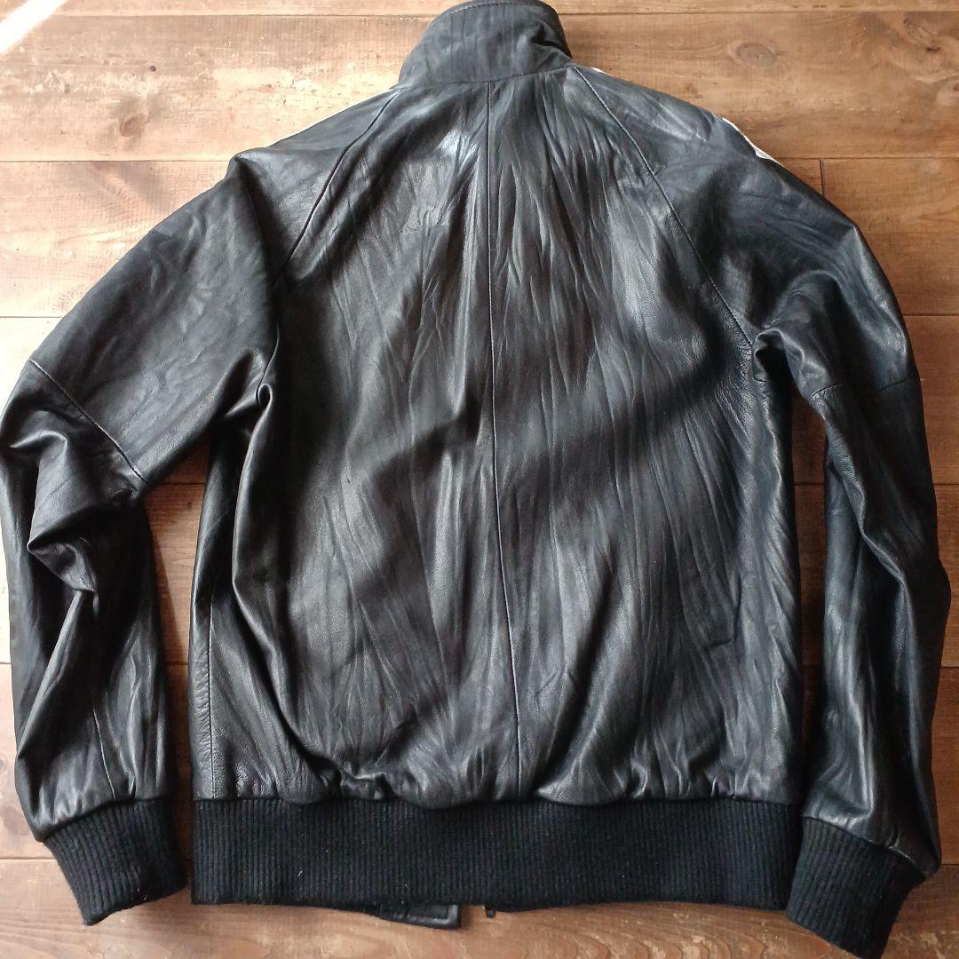 Schott レザー　羊革　トラックジャケット S