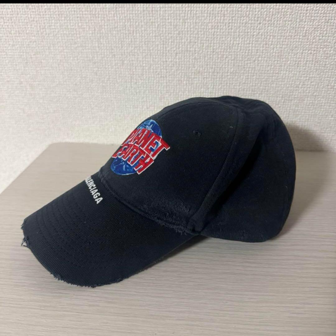 【正規品・美品】BALENCIAGA バレンシアガ ロゴ キャップ 帽子ブラック