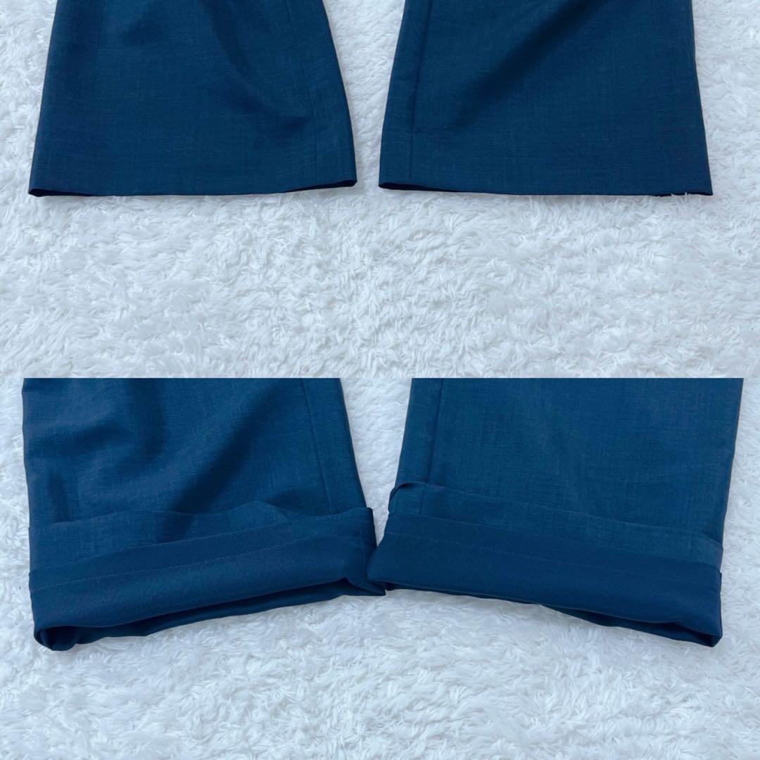 フェラガモ パンツスーツ セットアップ ダブルガンチーニ モヘヤ ネイビー