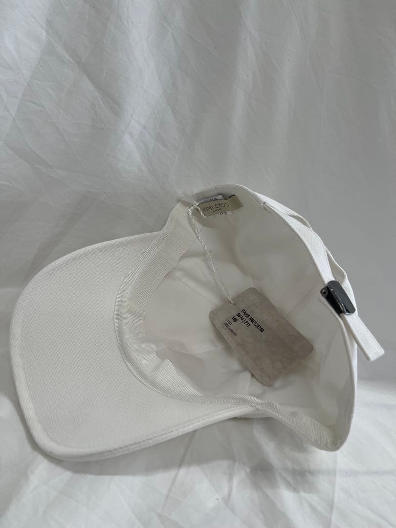 ジミーチュウ ホワイト ピンクロゴ キャップ