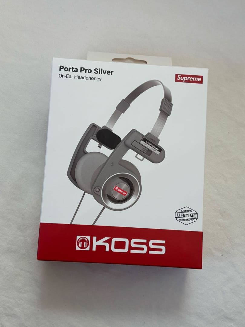 ヘッドホン Supreme KOSS Porta Pro Silver Headphones