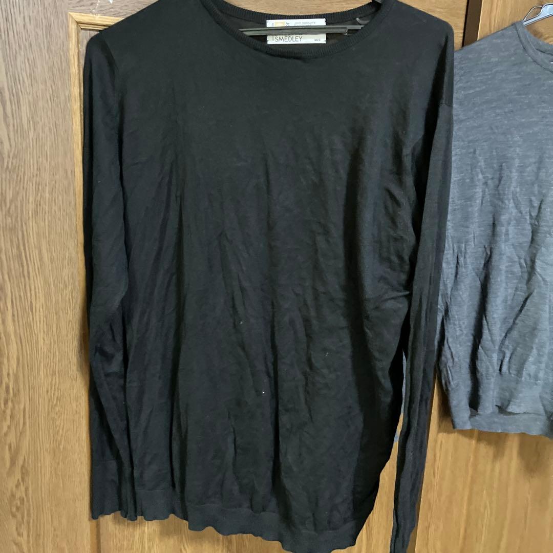 JOHN SMEDLEY グレー ブラック ニット M