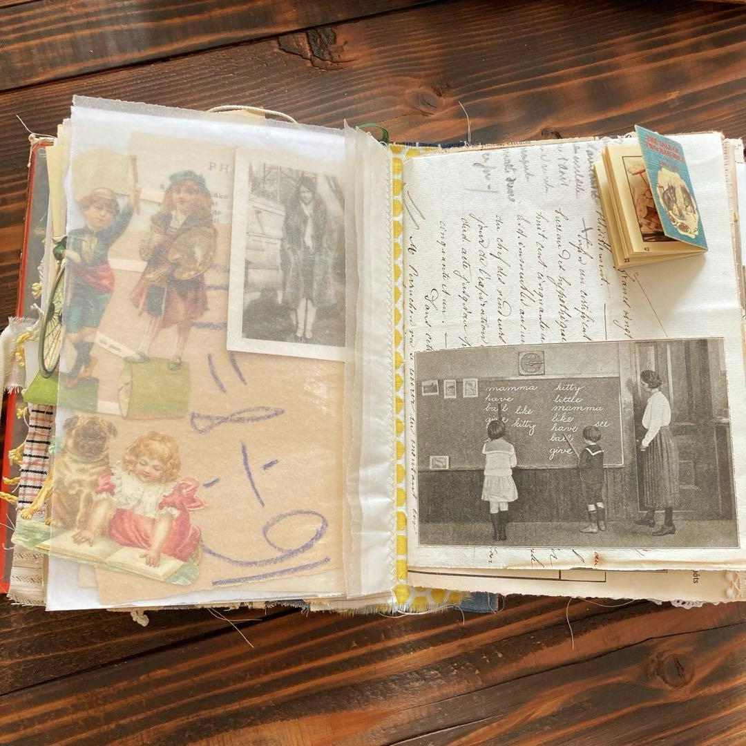 junk journal ジャンクジャーナル雑記帳　平袋付き