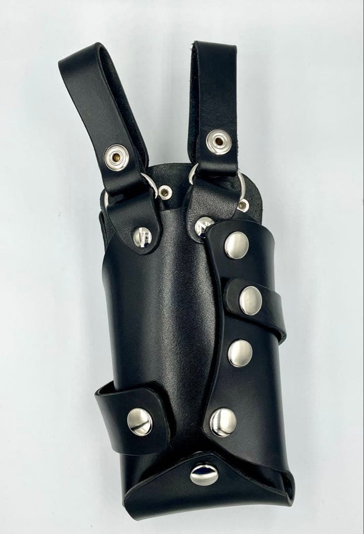 シザーケース姫路レザー☆5丁差しハンドメイド☆ベルトタイプ☆フルオープン