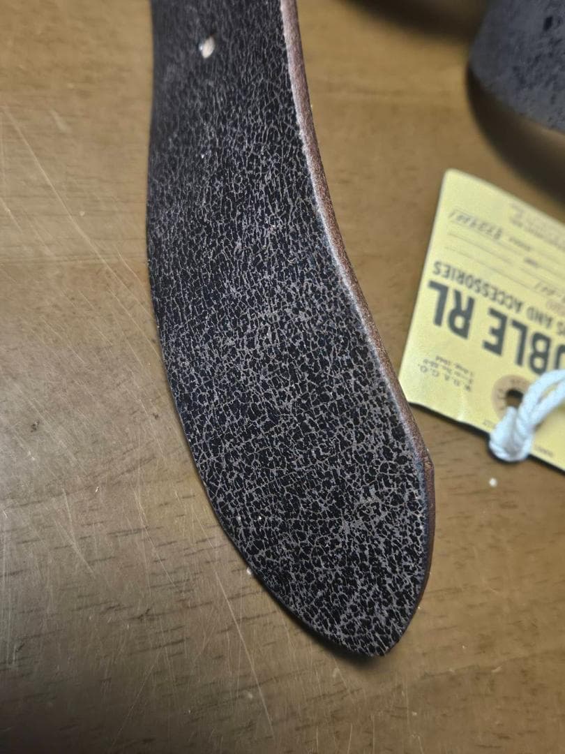 【新品未使用】DOUBLE RL本牛革アメリカンヴィンテージ仕上げ107cm